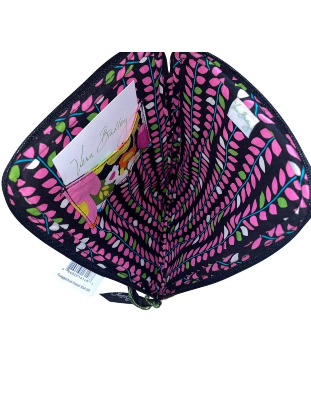 Vera Bradley Women’s Va Va Bloom Floral Print Black Quilted E-Reader Sleeve image 6